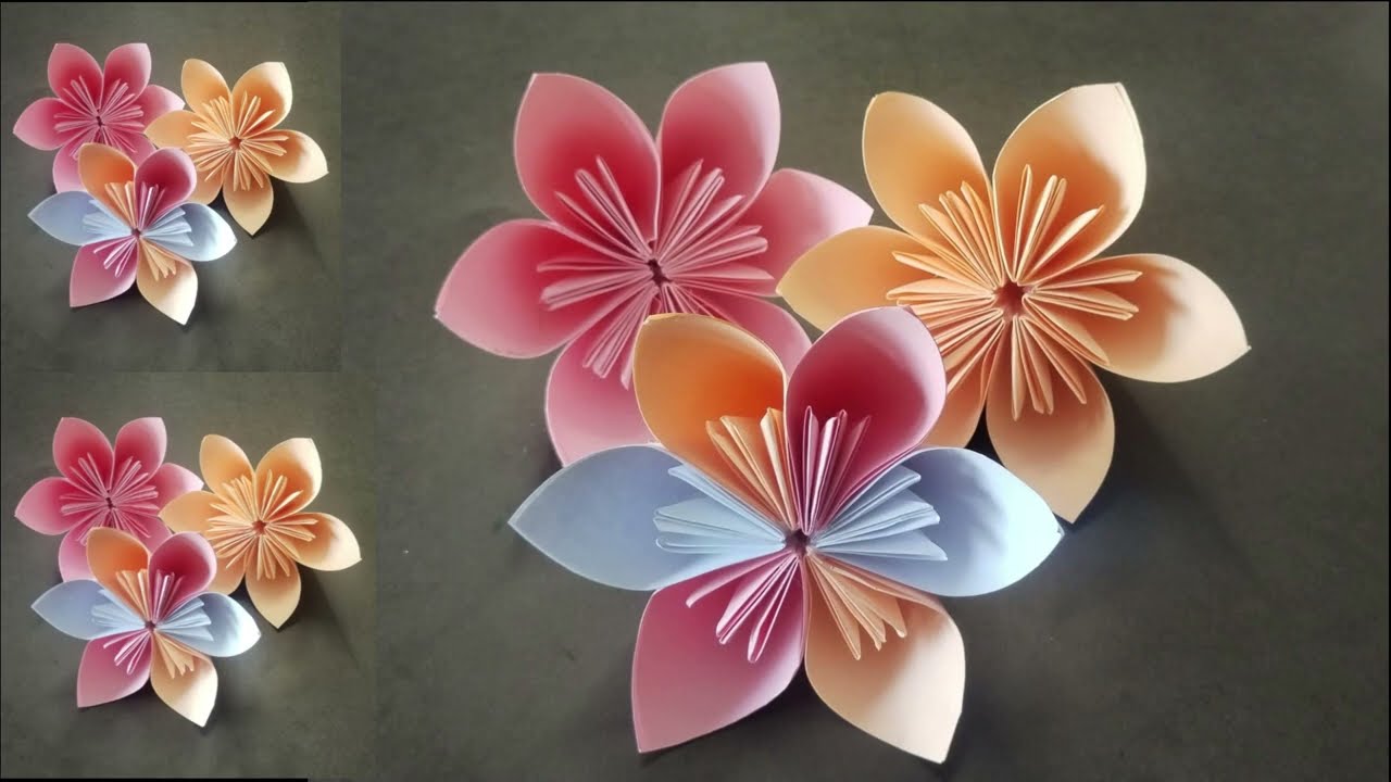 How to make Origami Kusudama Flower | origami kusudama | Easy paper flower
