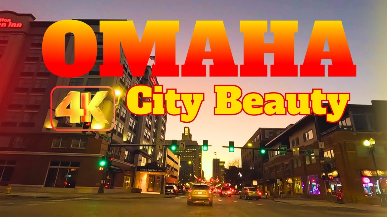 Dusk Drive from Downtown Council Bluffs to Midtown Omaha | Scenic Iowa to Nebraska Evening Cruise