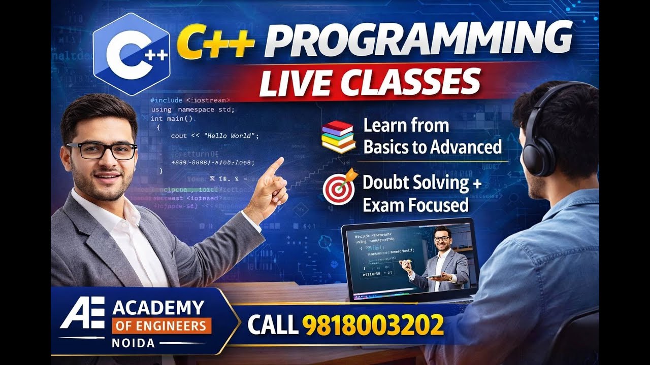 C++ Programming Live Classes | Learn C++ from Scratch to Advanced | Academy of Engineers