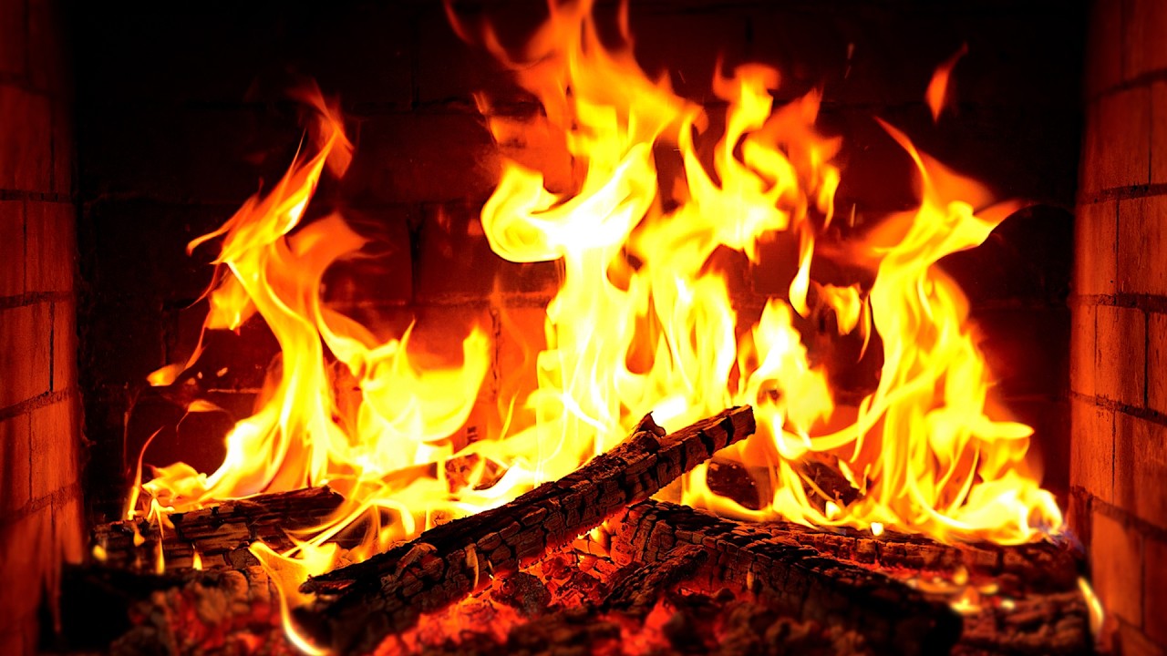 🔥 Fireplace 4K UHD! Fireplace with Crackling Fire Sounds. Fireplace Ambience