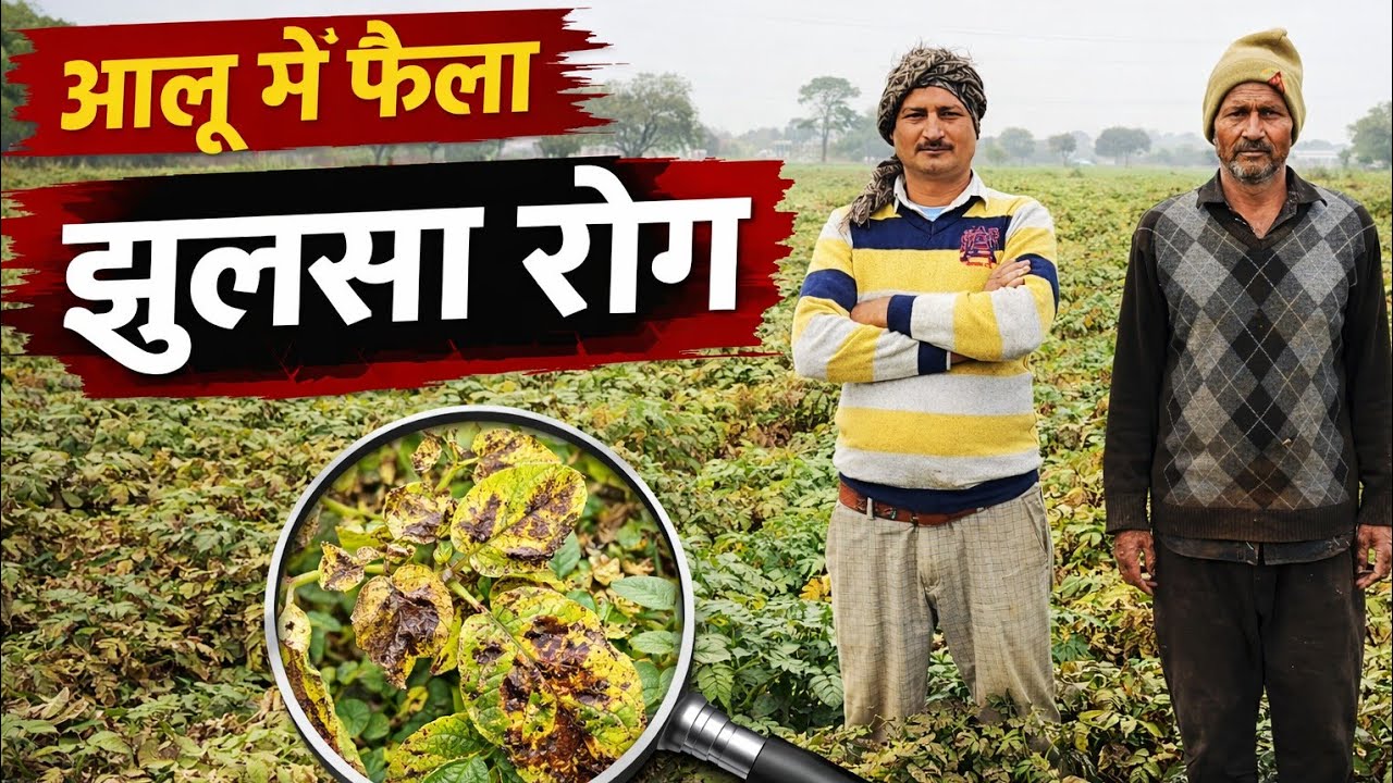 आलू के गढ़ सादाबाद में आलू किसानों का हाल बेहाल।बड़े पैमाने पर झुलसा बरपा रहा कहर।सारी कवायदें बेअसर