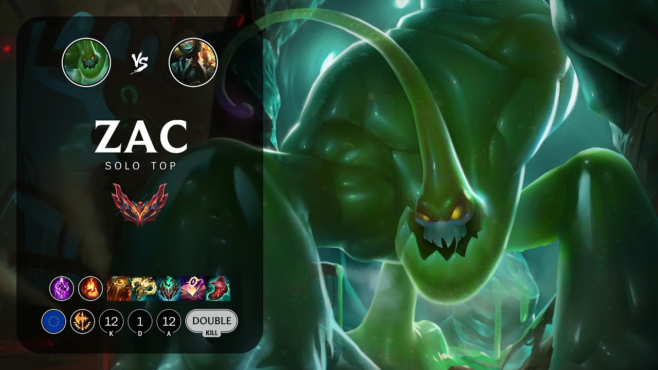 Zac Top vs Gangplank - EUW Grandmaster Patch 13.14