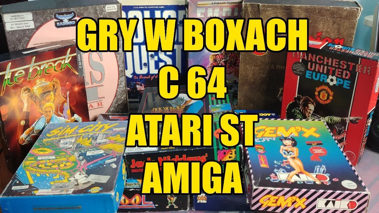 Paczka z grami na C64 Atari ST oraz AMIGA