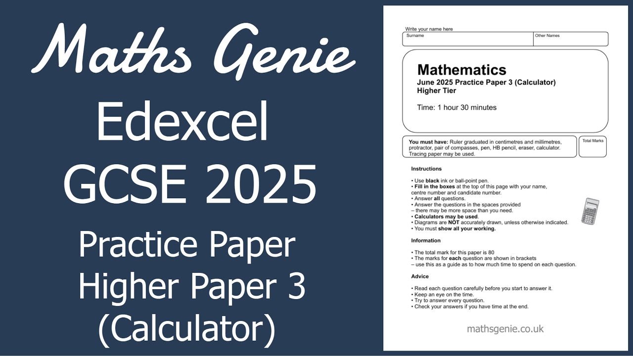 Edexcel GCSE 2025 Higher Paper 3 Practice Paper