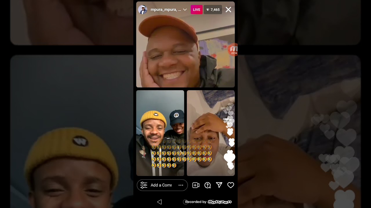 Mpura Mpura show his girlfriend live on Instagram with Kabza, Daliwonga and Shaun 101
