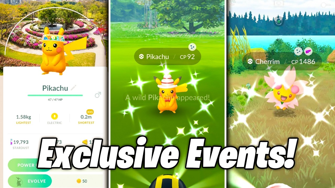 Анонсированы новые эксклюзивные события для Pokemon Go! Два Пикачу в костюмах вернулись! / Специа...