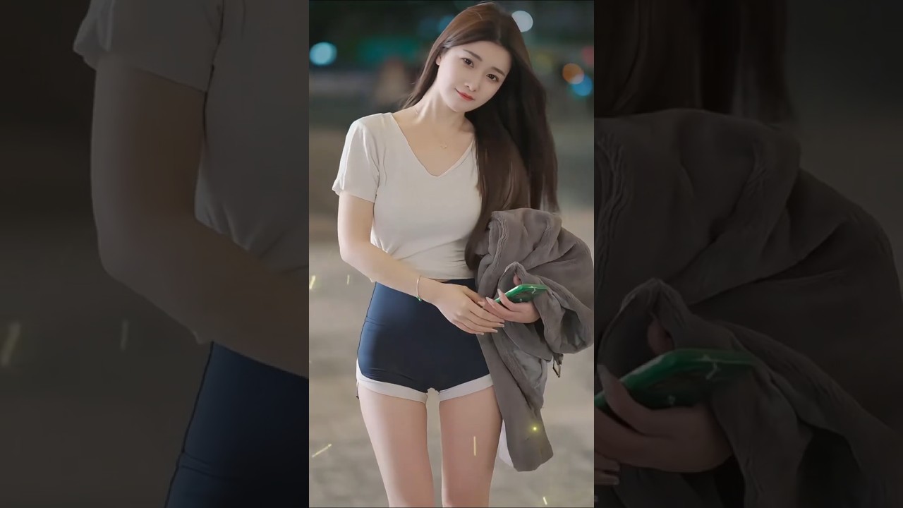 Sporty Muse in the Night Lights | 밤거리의 스포티 여신 #shorts #streetfashion #beautiful