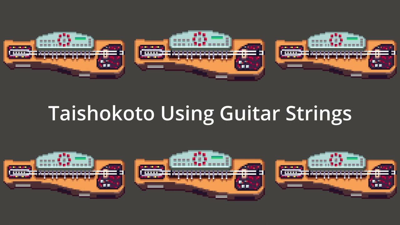 Taishokoto using guitar strings