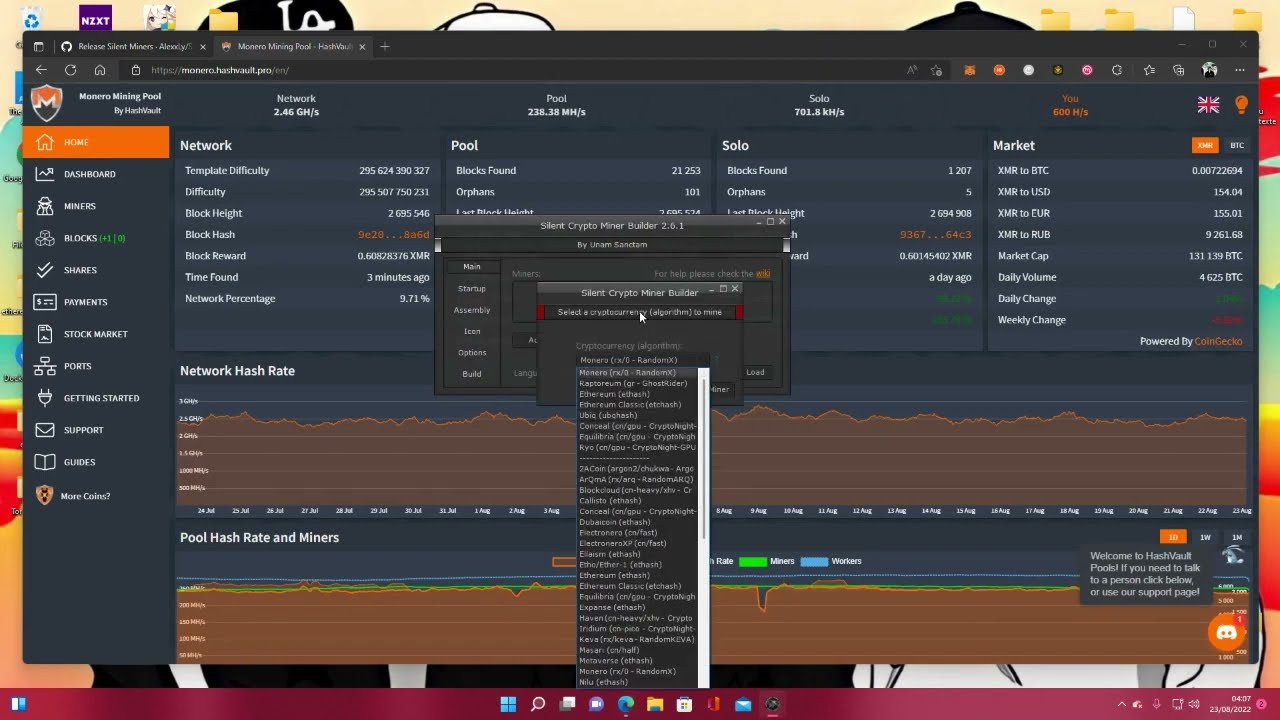 XMR Silent Crypto Miner Builder (ETH, XMR - GPU/CPU) | TUTORIAL + Download  | FUD Hidden Miner