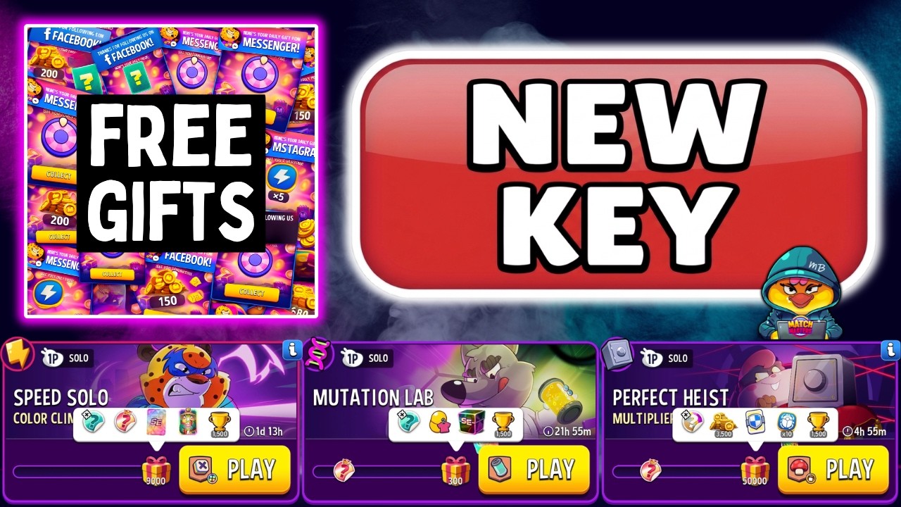 NEW KEY + FREE GIFTS 🔥 x3 Solo: Mutation Lab, x3 Speed Color Climb, Multiplier Mushrooms