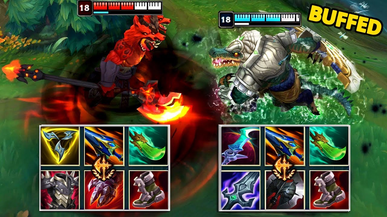 BUFFED RENEKTON vs NASUS SEASON 14 FULL BUILD FIGHTS & Best Moments!