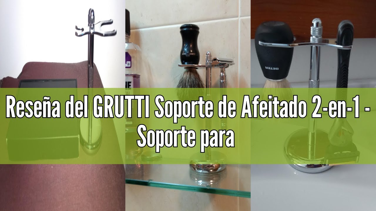 Reseña del GRUTTI Soporte de Afeitado 2-en-1 - Soporte para Maquinilla/Brocha de Metal Cromado
