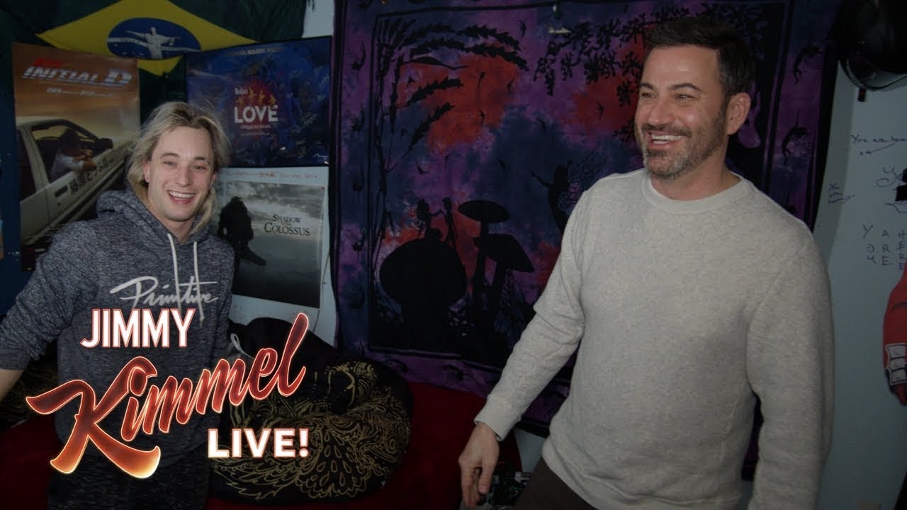 Jimmy Kimmel Visits His Childhood Home in the Middle of the Night