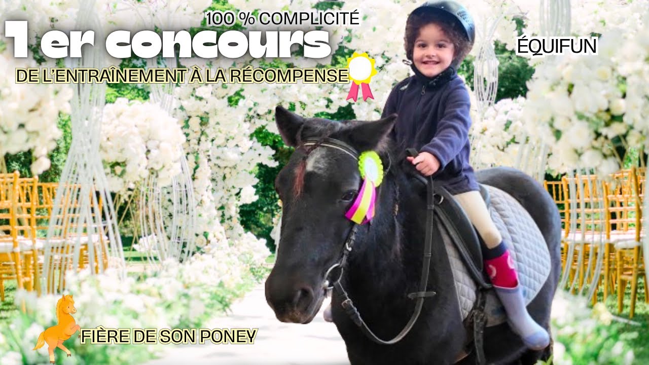 1er concours d'équitation à poney pour Thiziri 🐴 ! Équifun, complicité et récompense🥇!