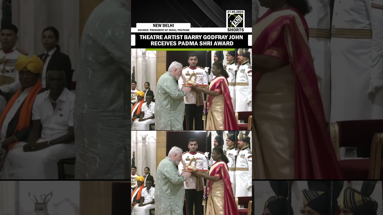 Theatre Artist Barry John Receives Padma Shri Award from President Droupadi Murmu