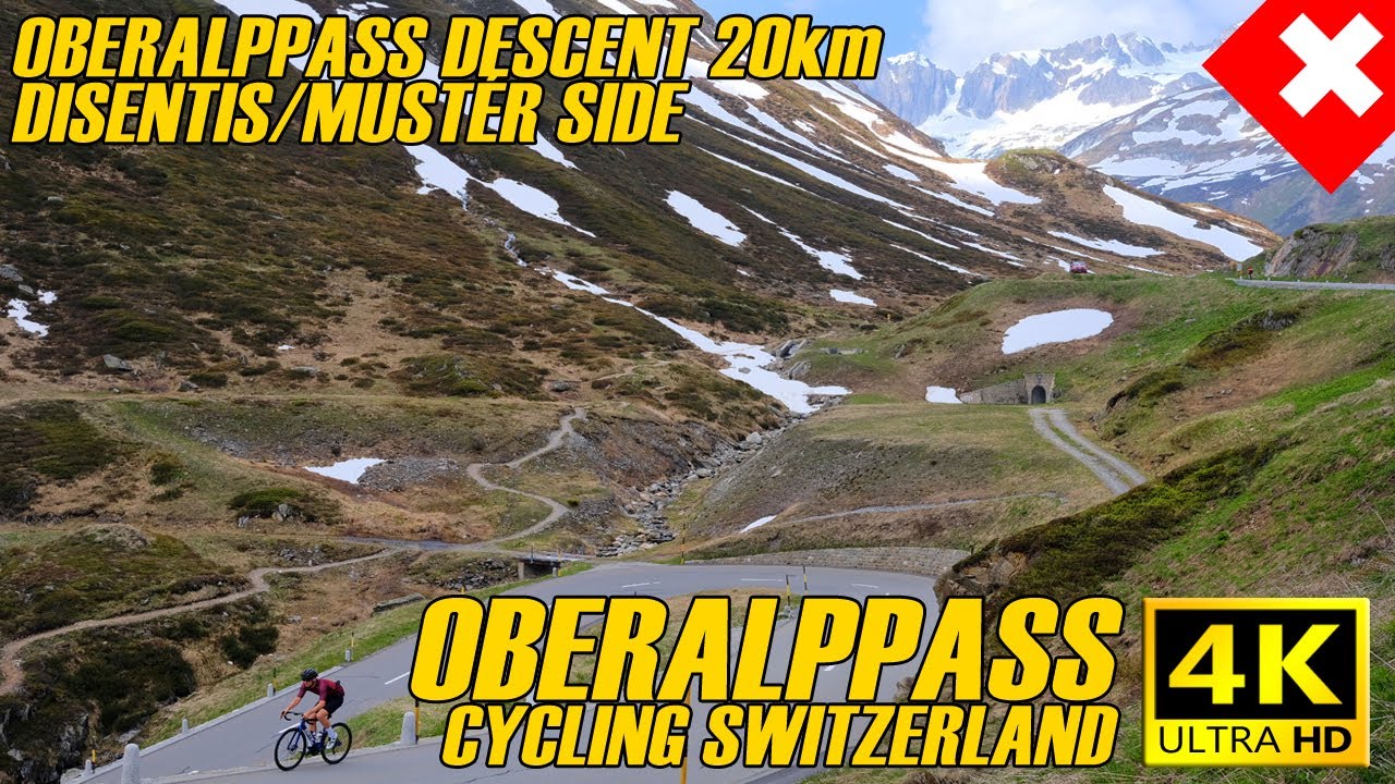 Cycling Switzerland - Oberalppass Descent Disentis/Mustér Side - Swiss Alps