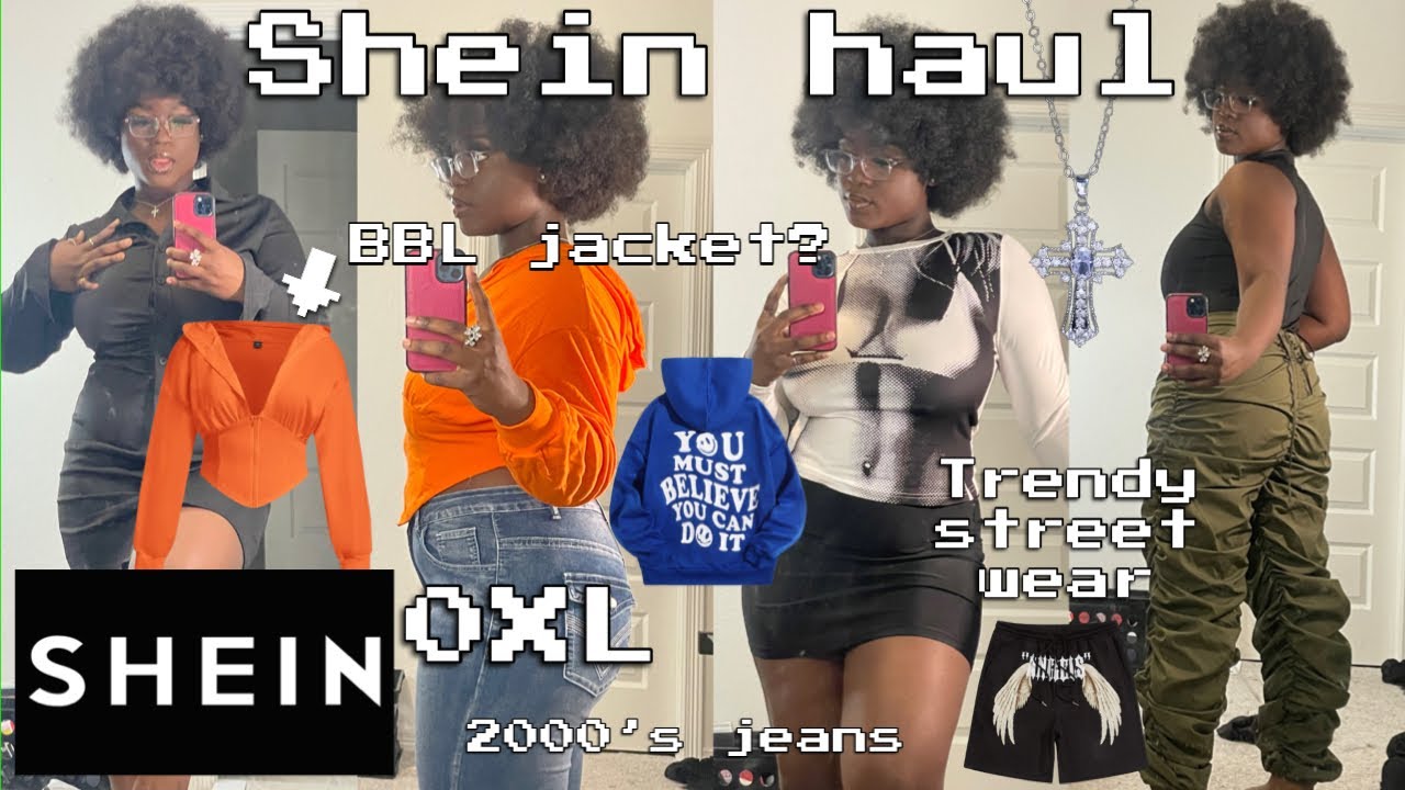 HUGE Shein Try-on Haul 30+ items | BBL jacket, 2000's jeans, street wear, basics