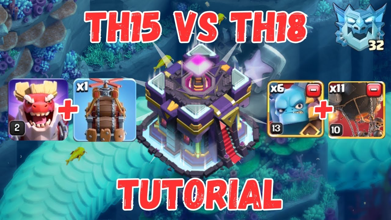 (Tutorial) TH15 vs TH18 Attack Breakdown | Super Minion and Root Riders! 