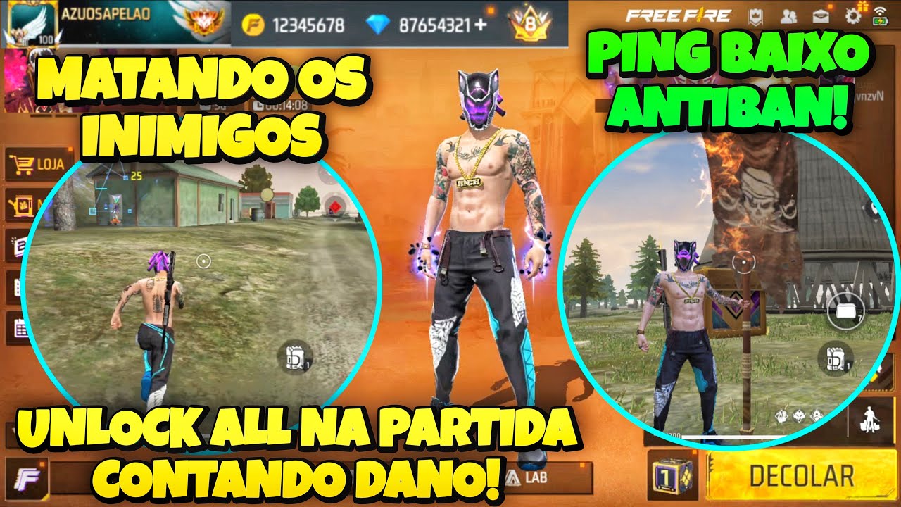 (⚠️URGENTE, NOVO MÉTODO) UNLOCK ALL PEGANDO NA PARTIDA e MATANDO INIMIGOS com PING BAIXO 100% GRÁTIS