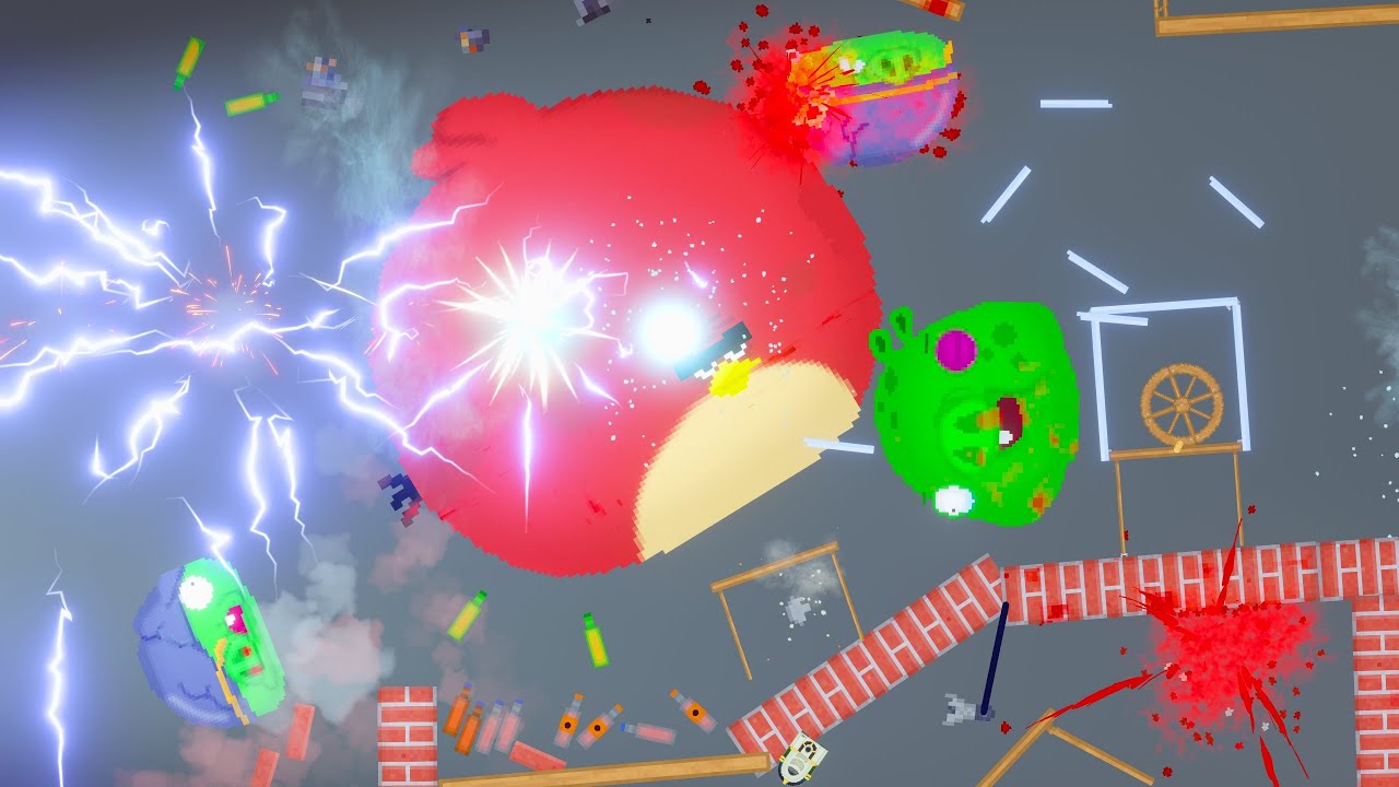 Angry Birds -- BIRDS ATTACK PIGS -- People Playground
