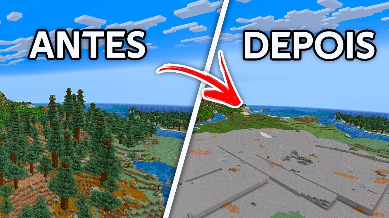 eu terraplanei um bioma INTEIRO pq sou biruleibe