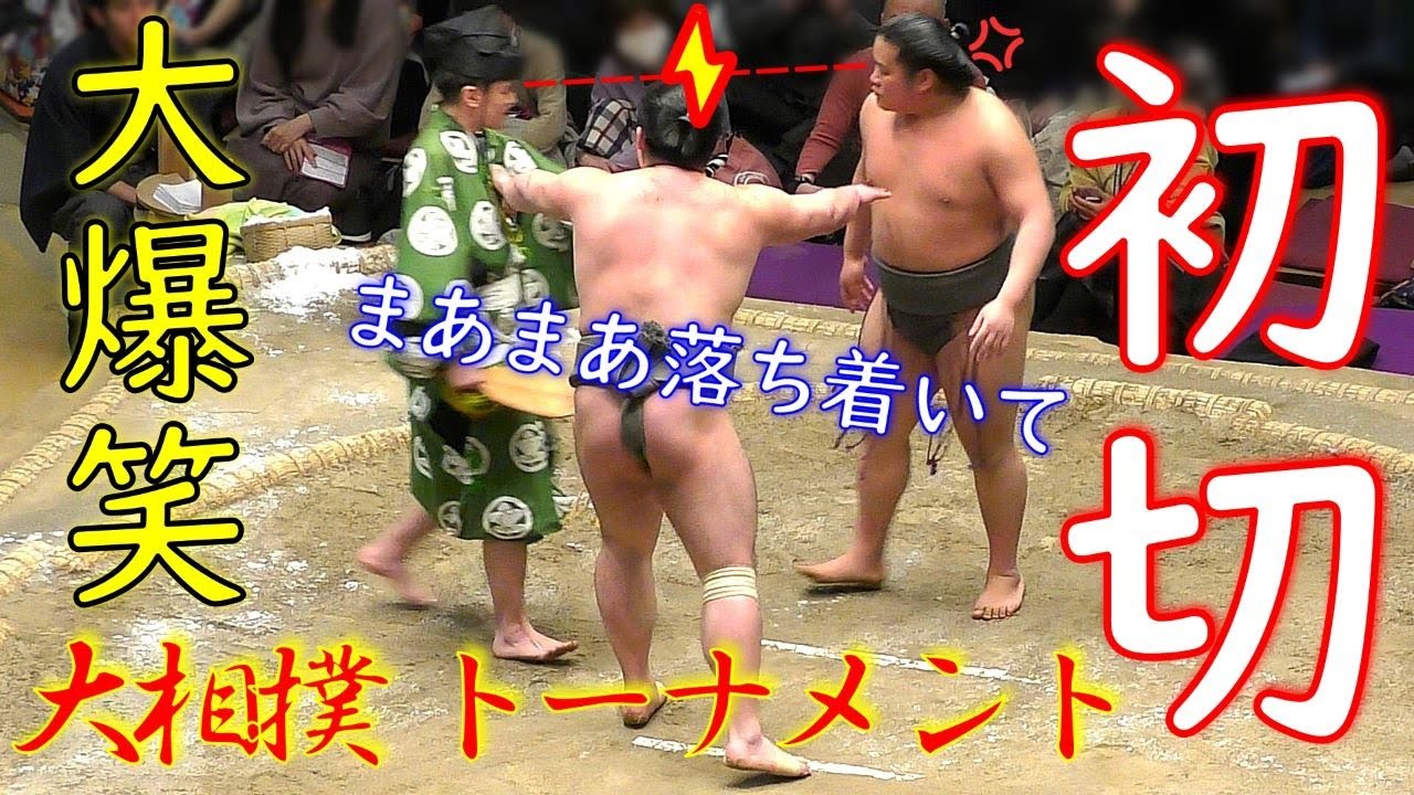 【初切】場内大爆笑🤗一緒に笑って下さい🥁和歌桜VS栃満🎀【大相撲トーナメント】
