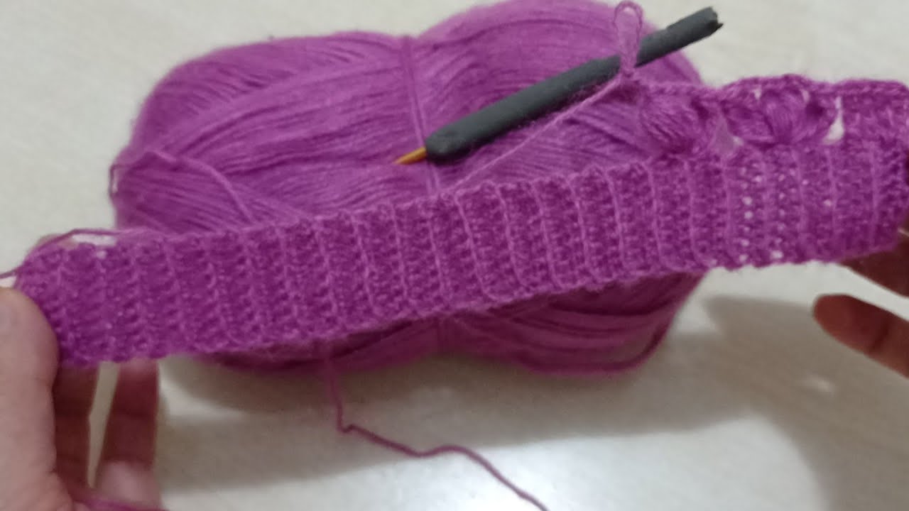 Kolay 2 sırada biten Yelek Şal Hırka İçin Örgü Modeli Knitting Crochet Tığ İşi Modeller 