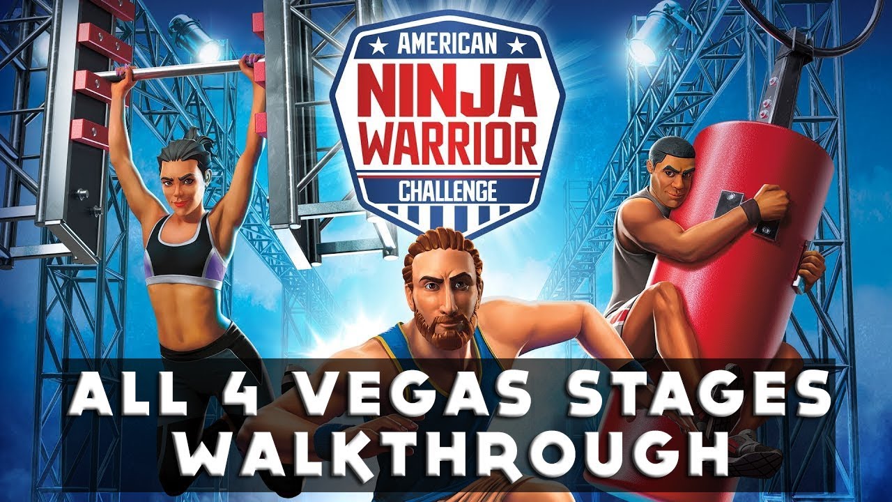 American Ninja Warrior | All 4 Vegas Stages | PS4 Walkthrough