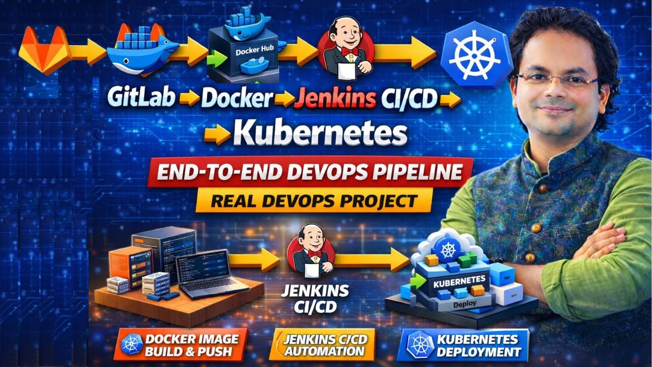 GitLab &rarr; Docker &rarr; Jenkins CI/CD &rarr; Kubernetes | Real DevOps Project | End-to-End Pipeline