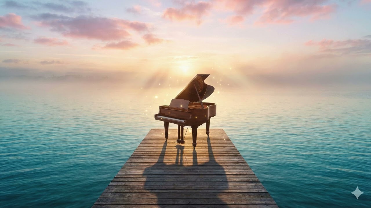 Calm Sea Piano | Beautiful Relaxing Ocean Music (Sleep Study)