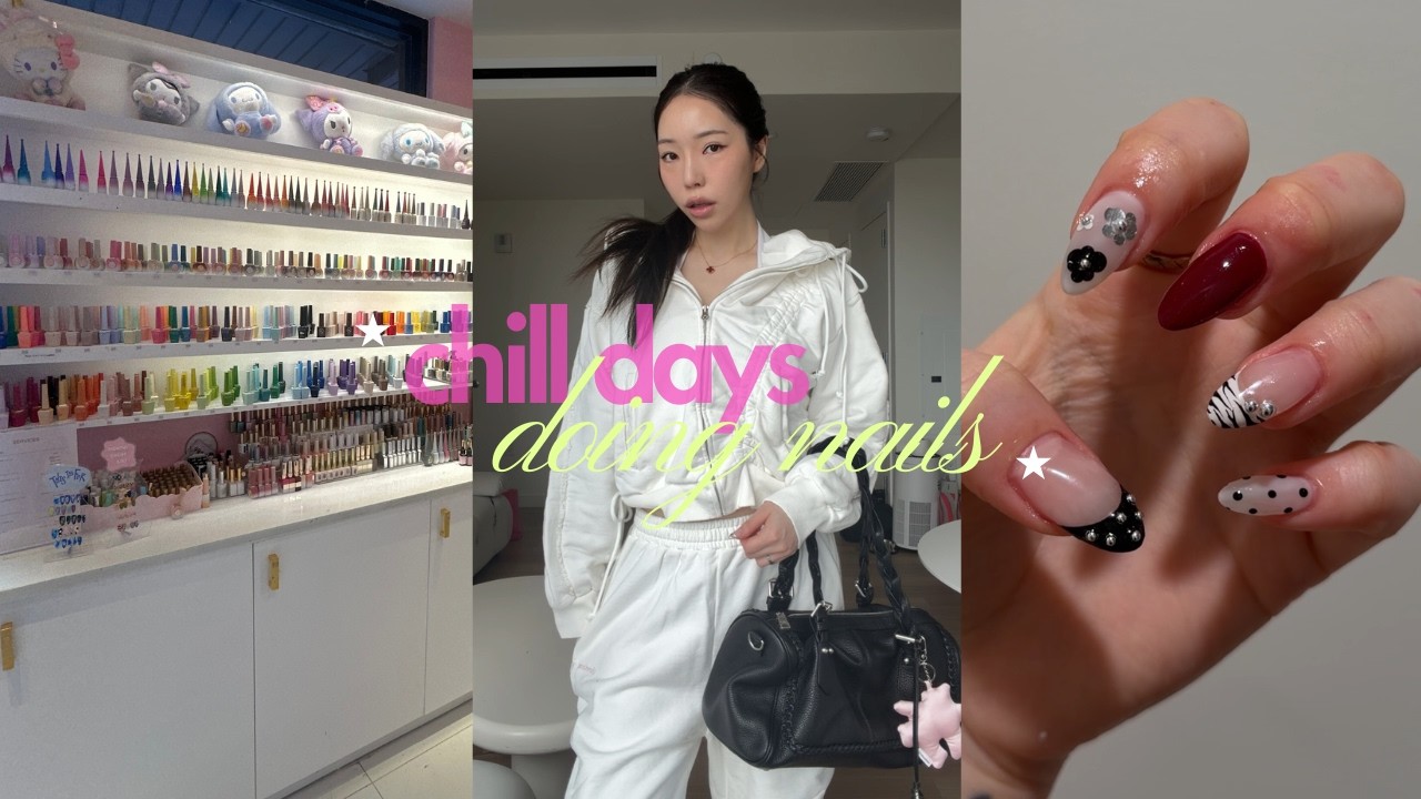 chill days doing nails in nyc (products I use, doing my own nails)