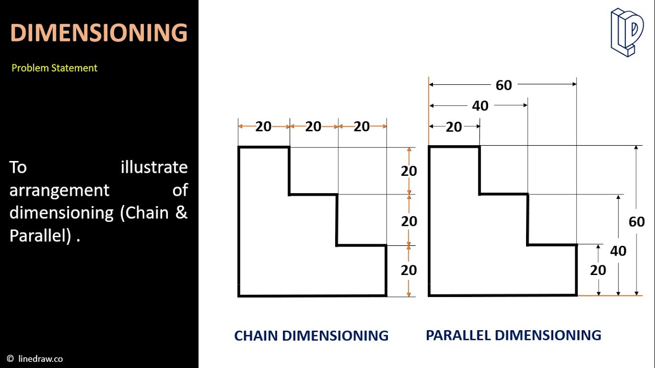 Chain & Parallel Dimensioning II Engineering Drawing II इंजीनियरिंग ड्राइंग