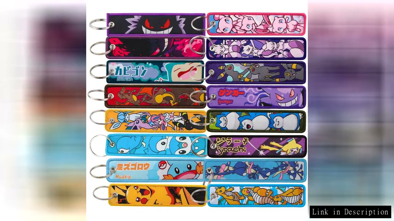 Cute Embroidery Key Fobs Anime Game Keychain For Motorcycles Cars Key Ring Key Holder Key Pendant Ke