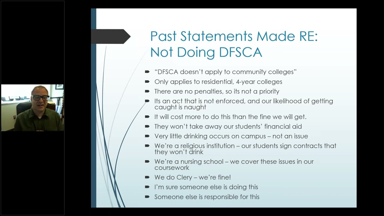Drug Free Schools and Campuses Act Introduction, Presented By: Dr. Eric S. Davidson