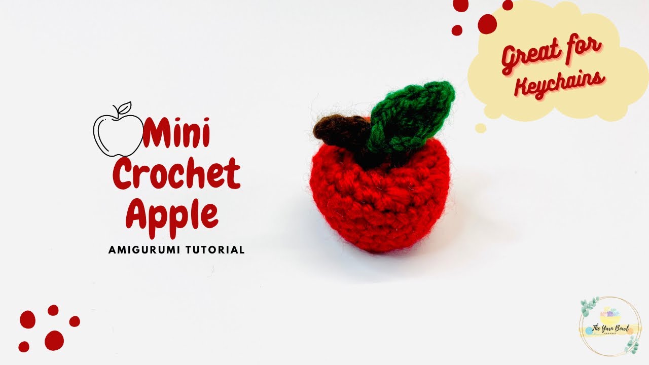 Crochet Tiny Apple | Mini Amigurumi Apple
