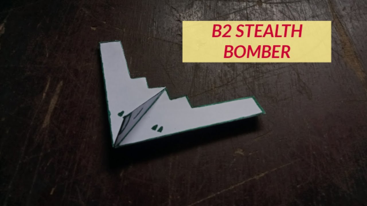 How to Make Paper Plane B2 stealth bomber-Easy Step Origami
