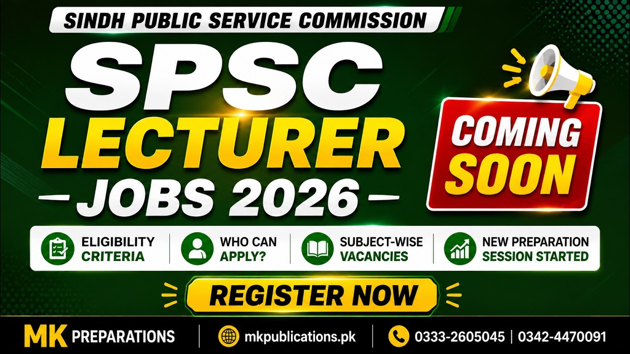 SPSC Lecturer Jobs| Complete Eligibility, Seats, Apply Guide & Subject Wise Details |MK Preparations