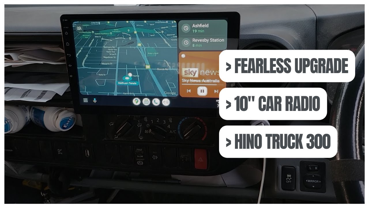 Fearless Upgrade: 10" car radio HINO TRUCK 300 617 2013 with Wireless Apple Carplay & FHD Camera