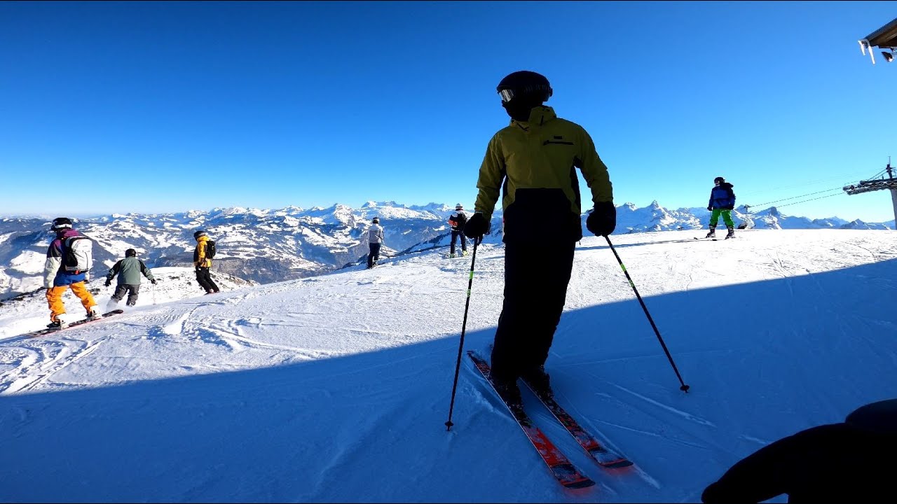 Skiing in Switzerland Stoos - 4K GoPro