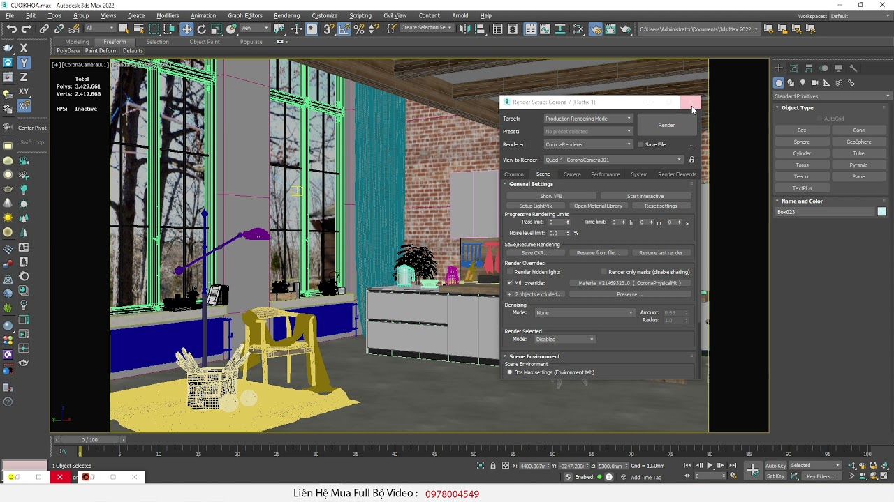 ♛ Học Corona Render 3DsMax Online- Bảng F10 Settings Corona 7. B2
