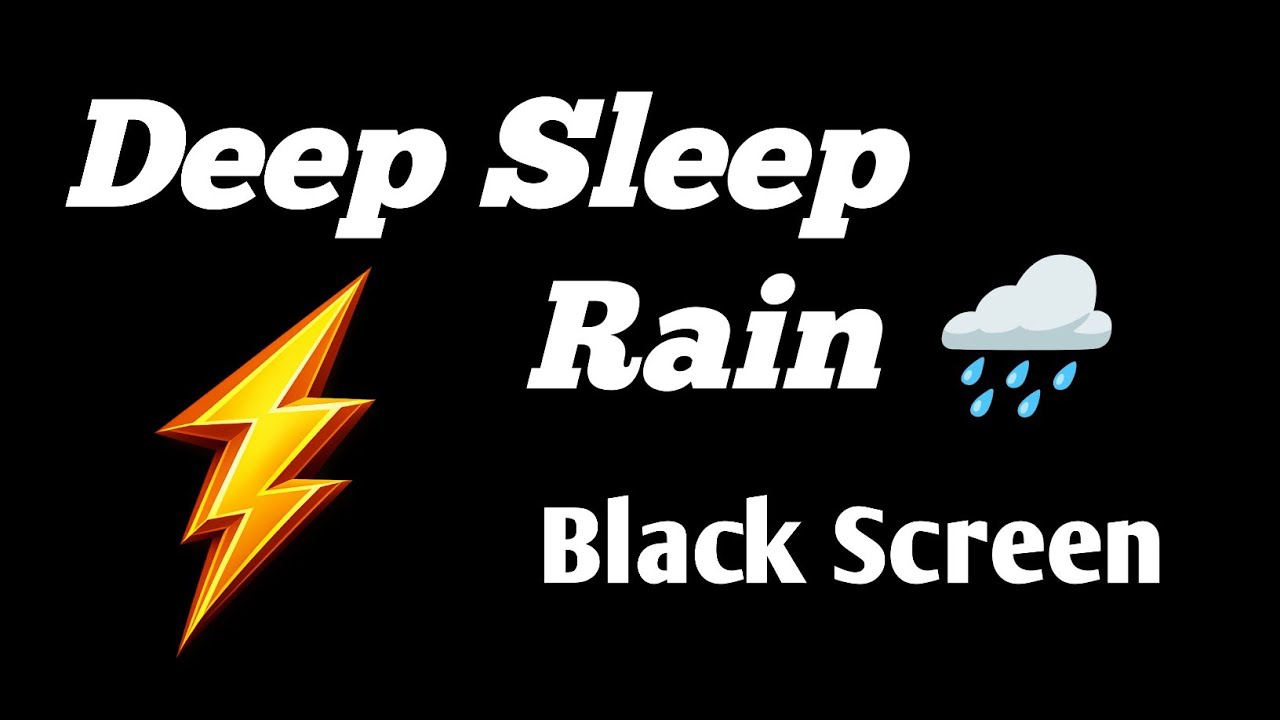 Heavy Rain Sounds on Black Screen for Deep Sleep 🌧️ | Relaxing Rain Noise for Study, Meditation 