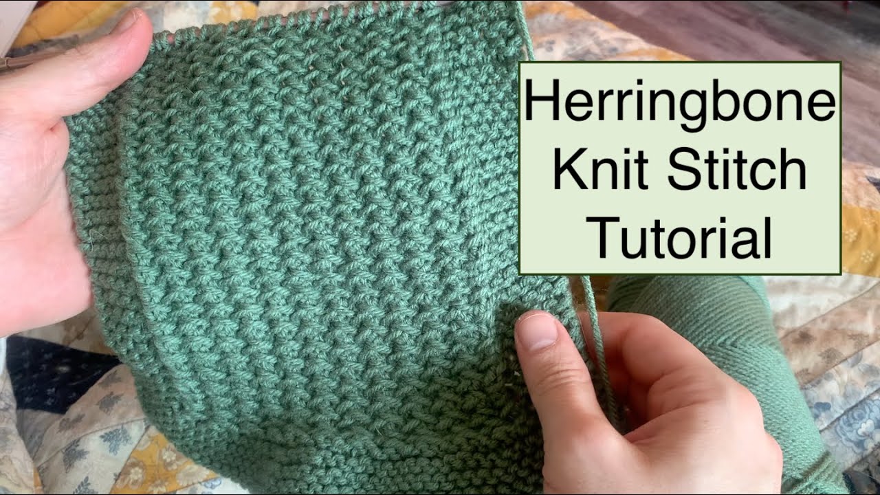 Knitting Tutorial - yo, sl 1 pwise, k2, psso 2 knit sts... Herringbone
