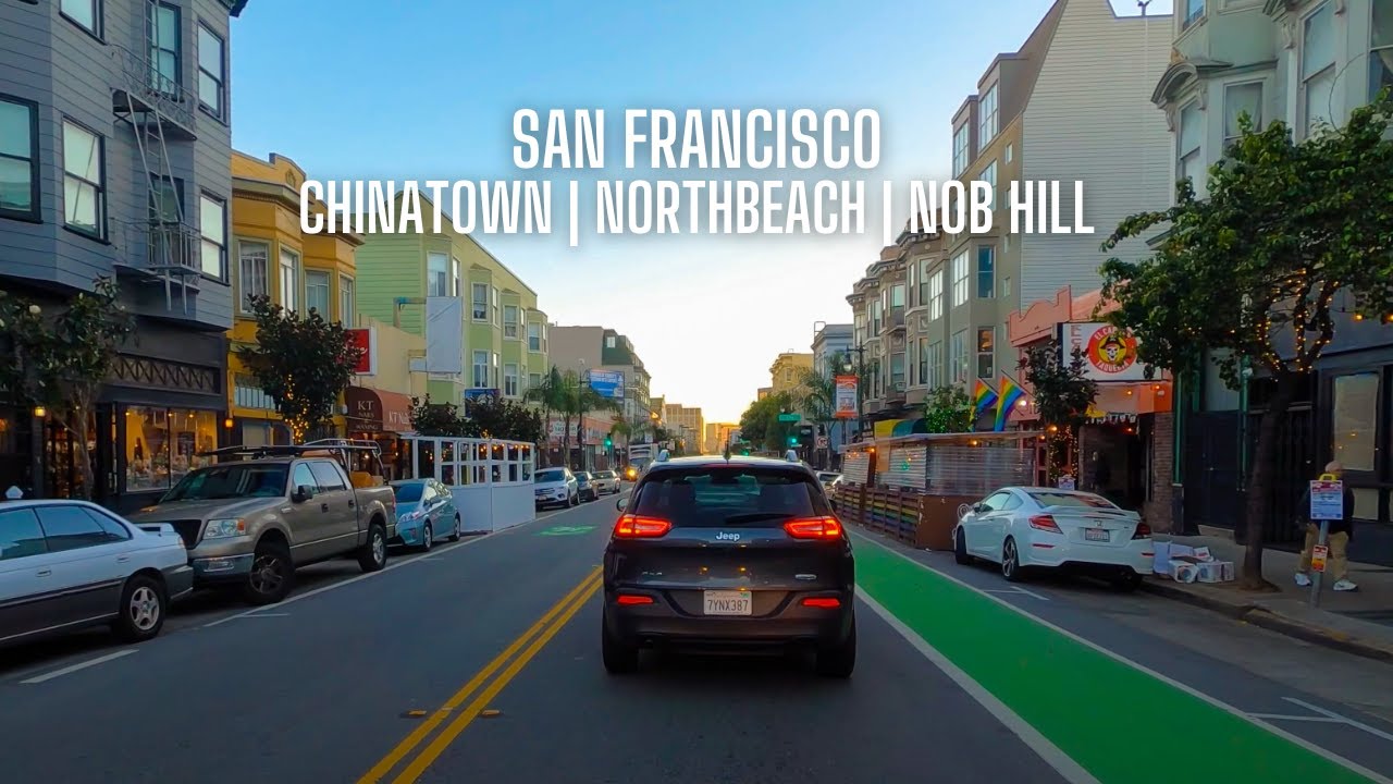 [4K] San Francisco, Chinatown, Northbeach, Russian Hill, Nob Hill, Tenderloin, Polk St, Grant Ave