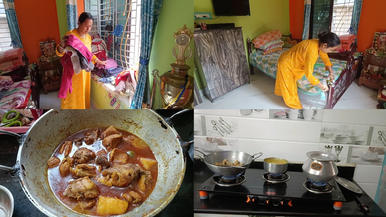 শীত আর কয়দিনের অতিথি,গরমজামা কেচে তোলার পালা/চিকেনের গিলে-মেটে কষা রান্না করলাম😋/হঠাৎ করেই মা আসলো।