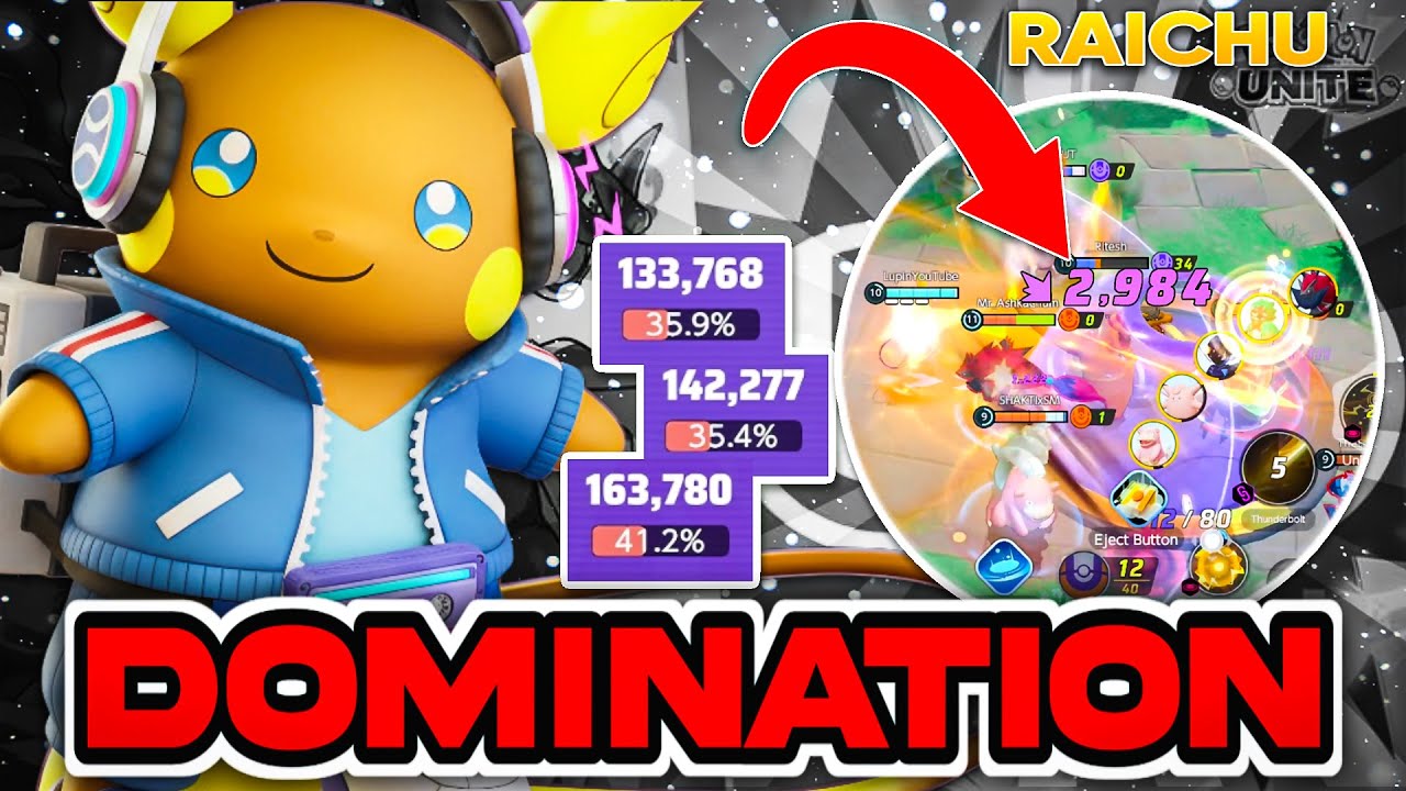 Electro Ball Thunder Raichu Build DOMINATES Ranked |  Pokémon Unite