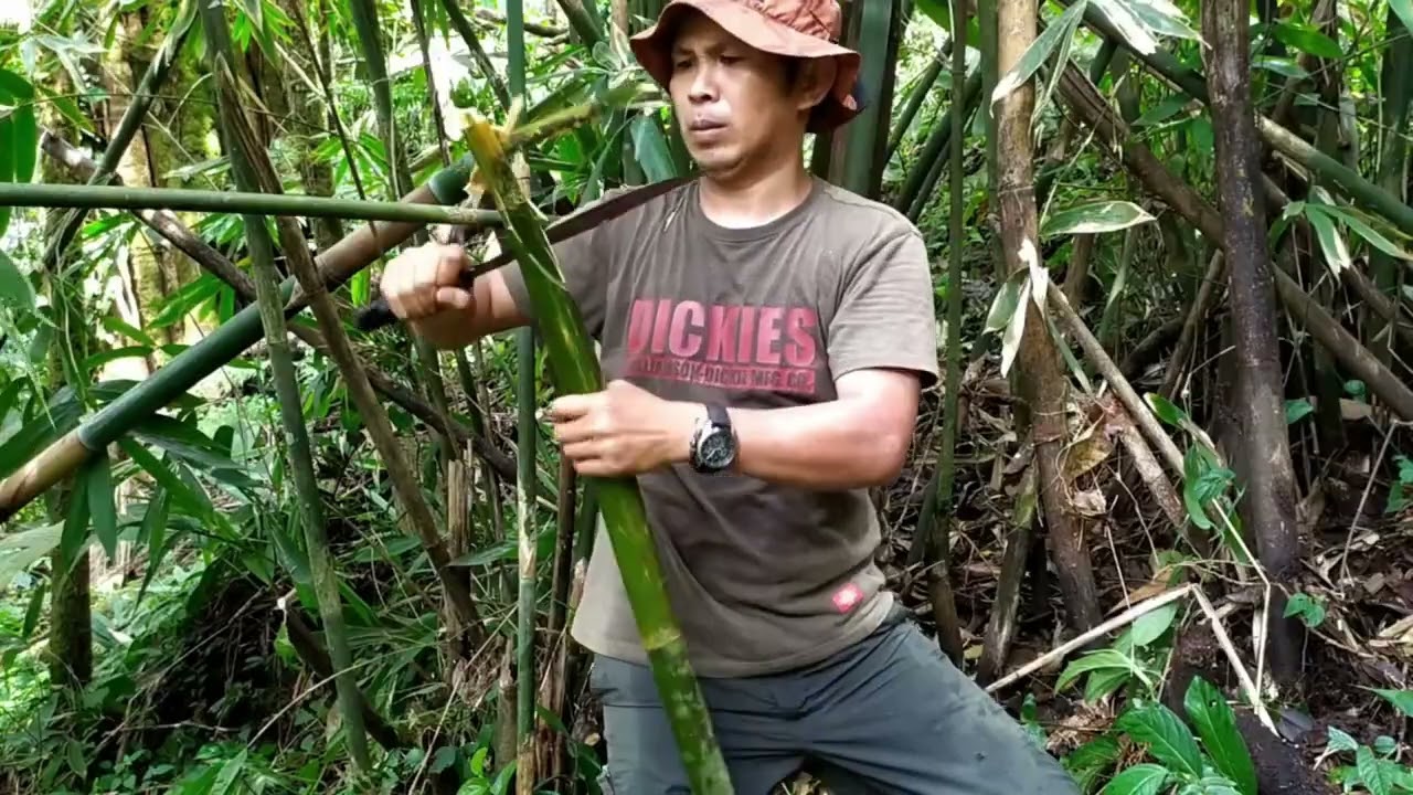 Building a shelter in the rain by the lakeshore | Video Timelapse