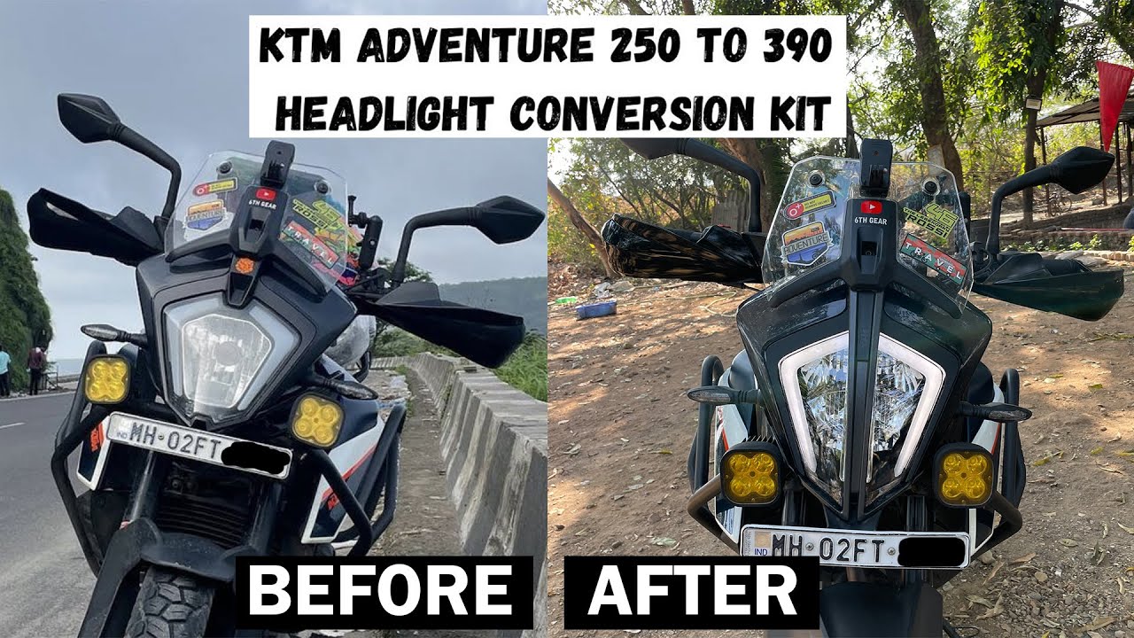 KTM Adventure 390 Headlight Installed In Adventure 250 | Detailed Video | 6TH GEAR