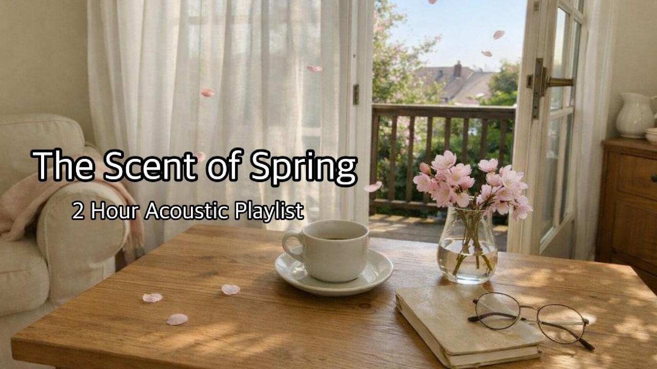 The Scent of Spring 🌸 Acoustic Café Playlist for Calm Afternoons (2 Hours)