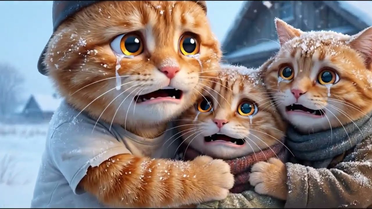 Hardworking Ginger Cat Delivers Mail in the Snow ❤️❄️🚲 | Heartwarming Winter Journey