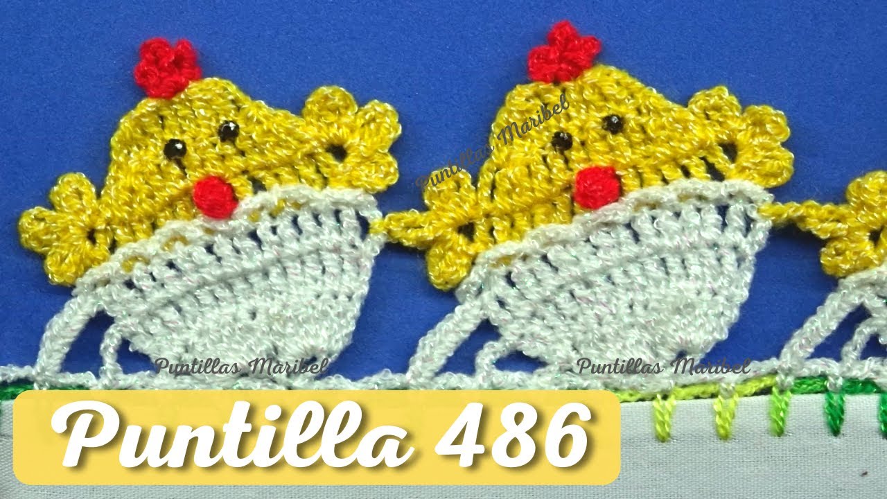Puntilla 486 | 🥚🐣 POLLITOS EN CASCARÓN 🐣 🥚 | Puntillas Maribel